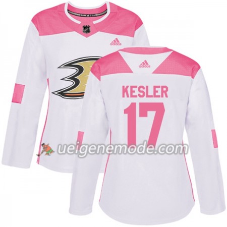 Dame Eishockey Anaheim Ducks Trikot Ryan Kesler 17 Adidas 2017-2018 Weiß Pink Fashion Authentic